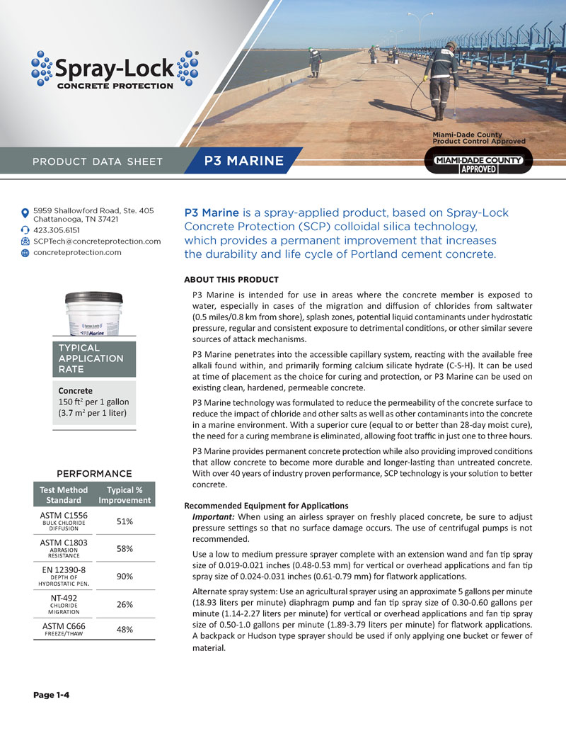 P3 Marine Product Data Sheet